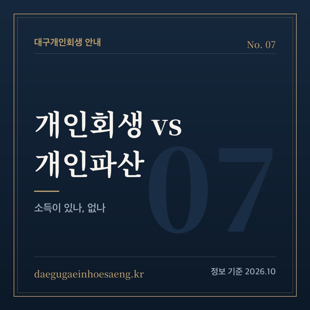 대구개인파산 — 개인회생과 무엇이 다른가
